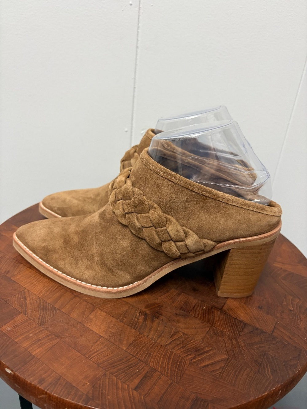 Dolce Vita Tan Suede Braided Mule Clogs - Picture 5 of 9